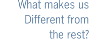 What makes us Different from the rest?